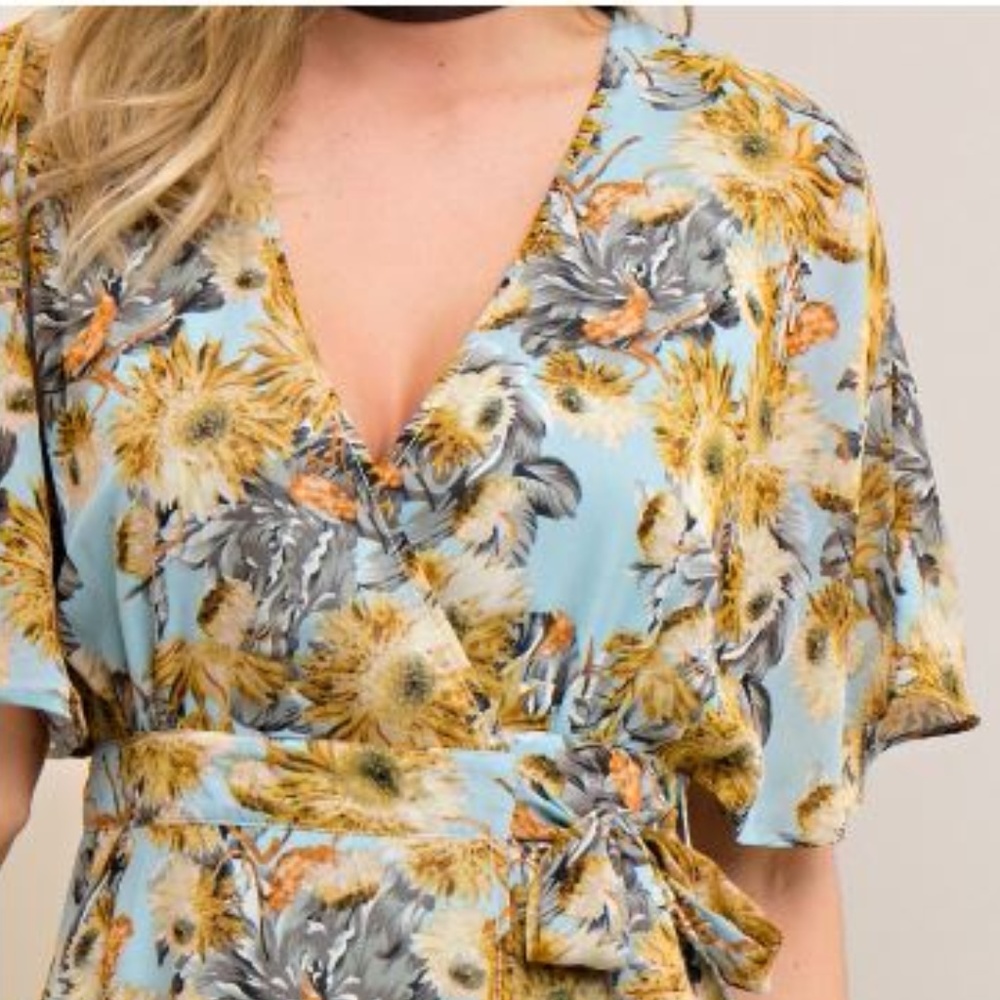 Floral print wrap-style maxi dress - Picture 4 of 6